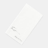 Moderne Einfachheit bei der letzten Hochzeit weiß Serviette (Ecke)