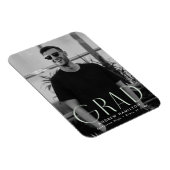 Moderne Einfachheit Minze Foto Abschluss Magnet (Rechte Seite)