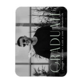 Moderne Einfachheit Minze Foto Abschluss Magnet (Vertikal)