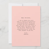 Moderne Einfachheit Roush Foto Abschluss Dankeskarte (Rückseite)