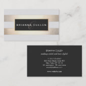 Moderne einfarbige Goldfolie (Bild) schwarz Visitenkarte (Vorne/Hinten)