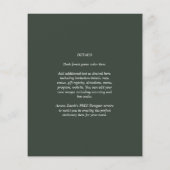 Moderne einfarbige Hochzeit in einem Budget (Rückseite)