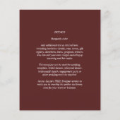 Moderne einfarbige Hochzeit in einem Budget (Rückseite)