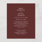 Moderne einfarbige Hochzeit in einem Budget (Vorderseite)