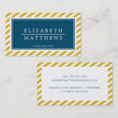 MODERNE EINFLUSS Stilvolle Schnurrbart Visitenkarte (Vorne/Hinten)