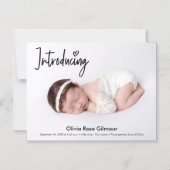 Moderne Einführung Baby Boy Foto Name Magnetic in Magneteinladung (Vorderseite)