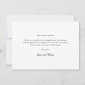 Moderne Einführung Baby Foto Collage Dankeskarte (Rückseite)