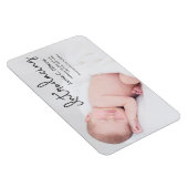 Moderne Einführung der Geburtsankündigung für Foto Magnet (Rechte Seite)