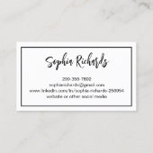 Moderne Einführung in das Berufliche Foto Visitenkarte (Rückseite)