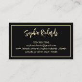 Moderne Einführung in das Berufliche Foto Visitenkarte (Rückseite)