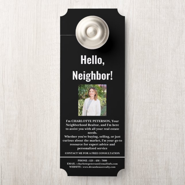 Moderne Einführung in Real Anwesen Agent Türanhänger (Auf Knauf)