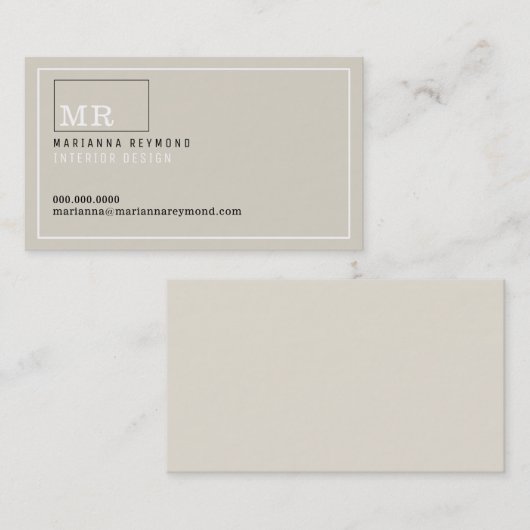 moderne Einführungskontaktkarte, Innenarchitektur Telefonnummerkarte (Vorne/Hinten)