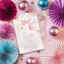 Moderne Einhorn- und Regenbogenpastel zum Geburtst