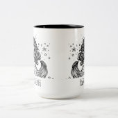 Moderne Einhornkids Personalisierte Färbung Zweifarbige Tasse (Mittel)