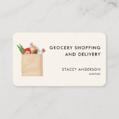 Moderne Einkaufsmöglichkeiten im Lebensmittelgesch Visitenkarte (Vorderseite)