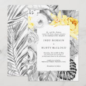 Moderne einladende Tropische Hochzeit Einladung (Vorne/Hinten)