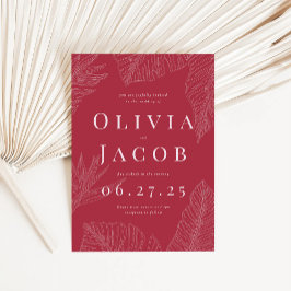 Moderne einladende Tropische Hochzeit Einladung
