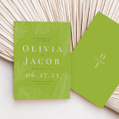 Moderne einladende Tropische Hochzeit Einladung