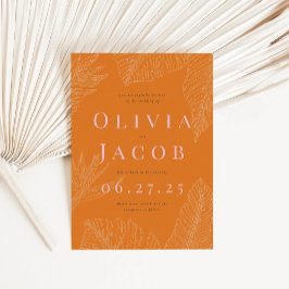 Moderne einladende Tropische Hochzeit Einladung