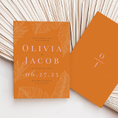 Moderne einladende Tropische Hochzeit Einladung