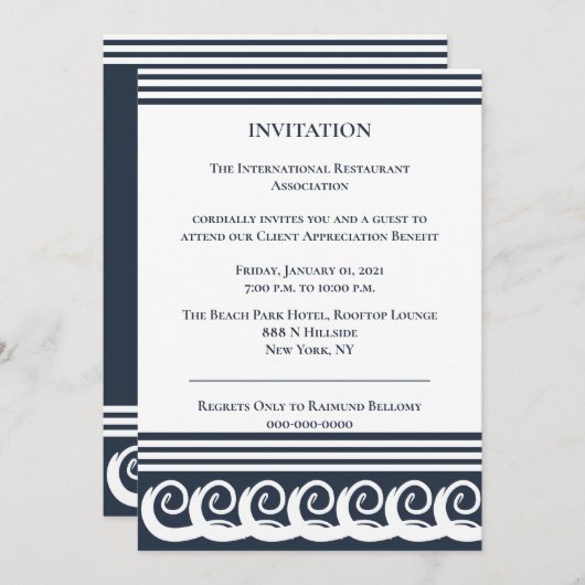 Moderne Einladung (Vorne/Hinten)