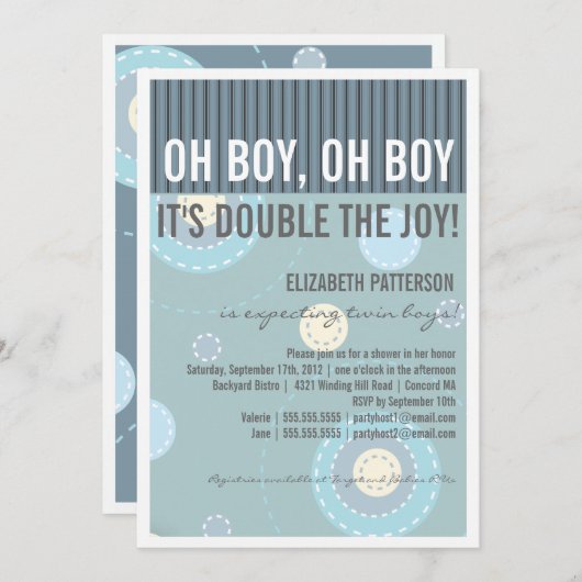 Moderne Einladung (Vorne/Hinten)