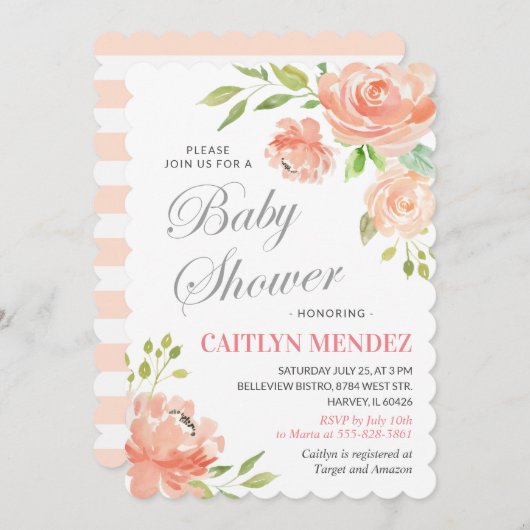 Moderne Einladung (Vorne/Hinten)