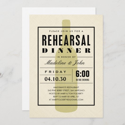 Moderne Einladung (Vorne/Hinten)