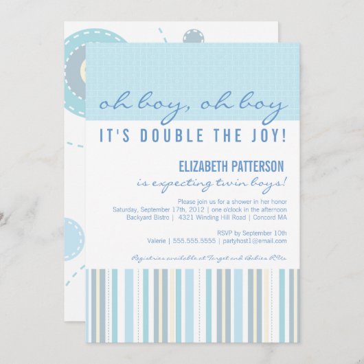 Moderne Einladung (Vorne/Hinten)