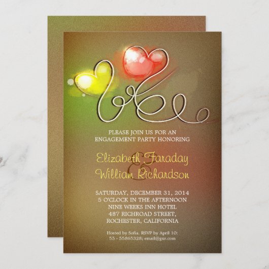 Moderne Einladung (Vorne/Hinten)