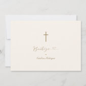 Moderne Einladung De Bautizo Hija Foto Girl (Rückseite)