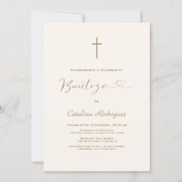 Moderne Einladung De Bautizo Hija Girl Taufe