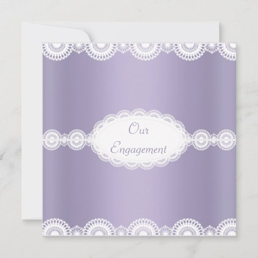 MODERNE EINLADUNG DER LILAC LACE ENGAGEMENT PARTY (Vorderseite)