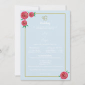 Moderne Einladung der Roten Flora (Sikh Ek Onkar) (Vorderseite)