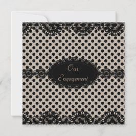 MODERNE EINLADUNG DER SCHWARZEN SPOTTENGAGEMENT-PA