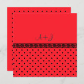 MODERNE EINLADUNG FÜR ROTE FLÄCHENREIHE (Vorne/Hinten)