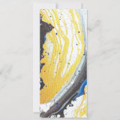 Moderne Einladung von Blau/Gold/Schwarz (Rückseite)