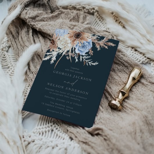 Moderne Einladung von Boho floral Wedding