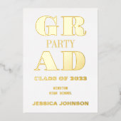 MODERNE EINLADUNG VON PARTY-FOLIEN (Vorderseite)