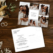 Moderne Einladung zu 5-Foto Hochzeiten Postkarte