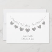 Moderne Einladung zum 15. Crystal Wedding Jubiläum (Rückseite)