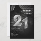 Moderne Einladung zum 21. Geburtstag (Vorderseite)