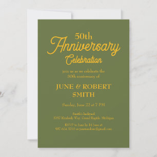Moderne Einladung zum 50. Hochzeitstag