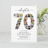Moderne Einladung zum 70. Kapitel-Geburtstag (Stehend Vorderseite)