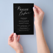 Moderne Einladung zum Abendessen mit schwarzer Pro Flyer (Handgriff)