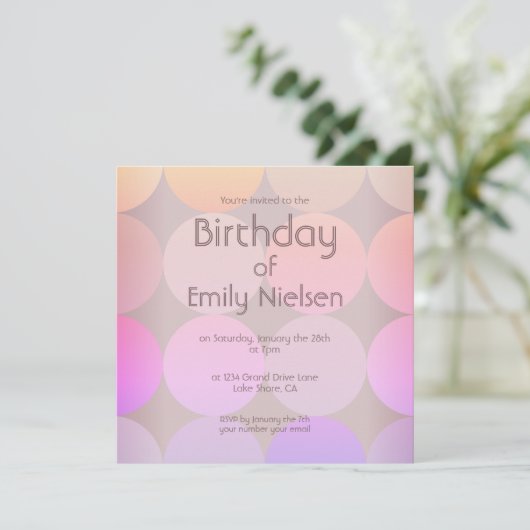 Moderne Einladung zum Geburtstag (Stehend Vorderseite)