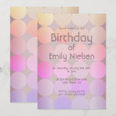 Moderne Einladung zum Geburtstag (Vorne/Hinten)