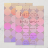 Moderne Einladung zum Geburtstag (Vorne/Hinten)