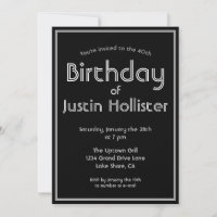 Moderne Einladung zum Geburtstag jedes Alters | Sc