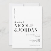 Moderne Einladung zum Hochzeitsfeiern (Vorderseite)